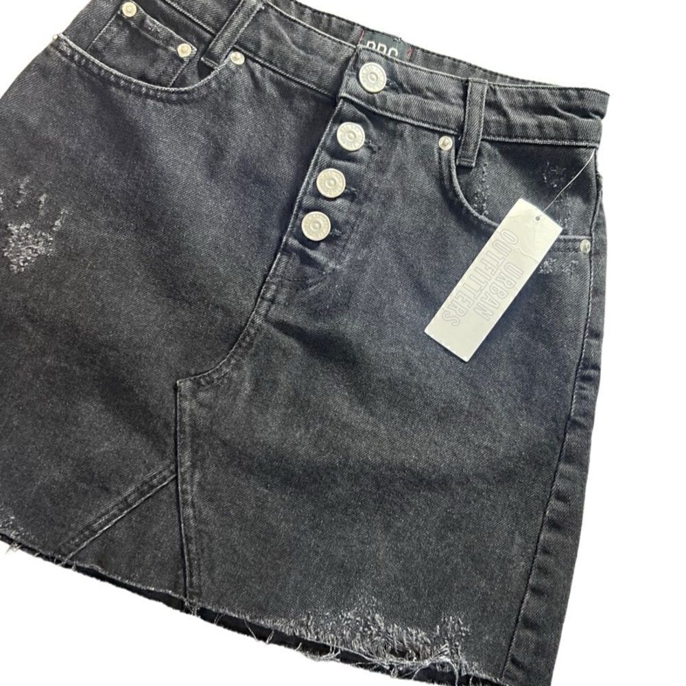 BDG Urban outfitters denim jean mini skirt distressed black size XS - Picture 4 of 10